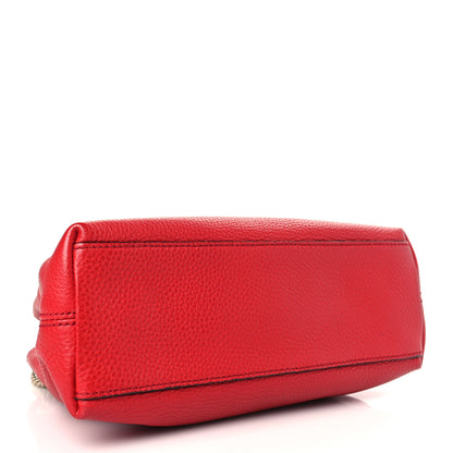 Gucci Pebbled Calfskin Small Soho Chain Shoulder Bag Tabasco Red 4 of 9