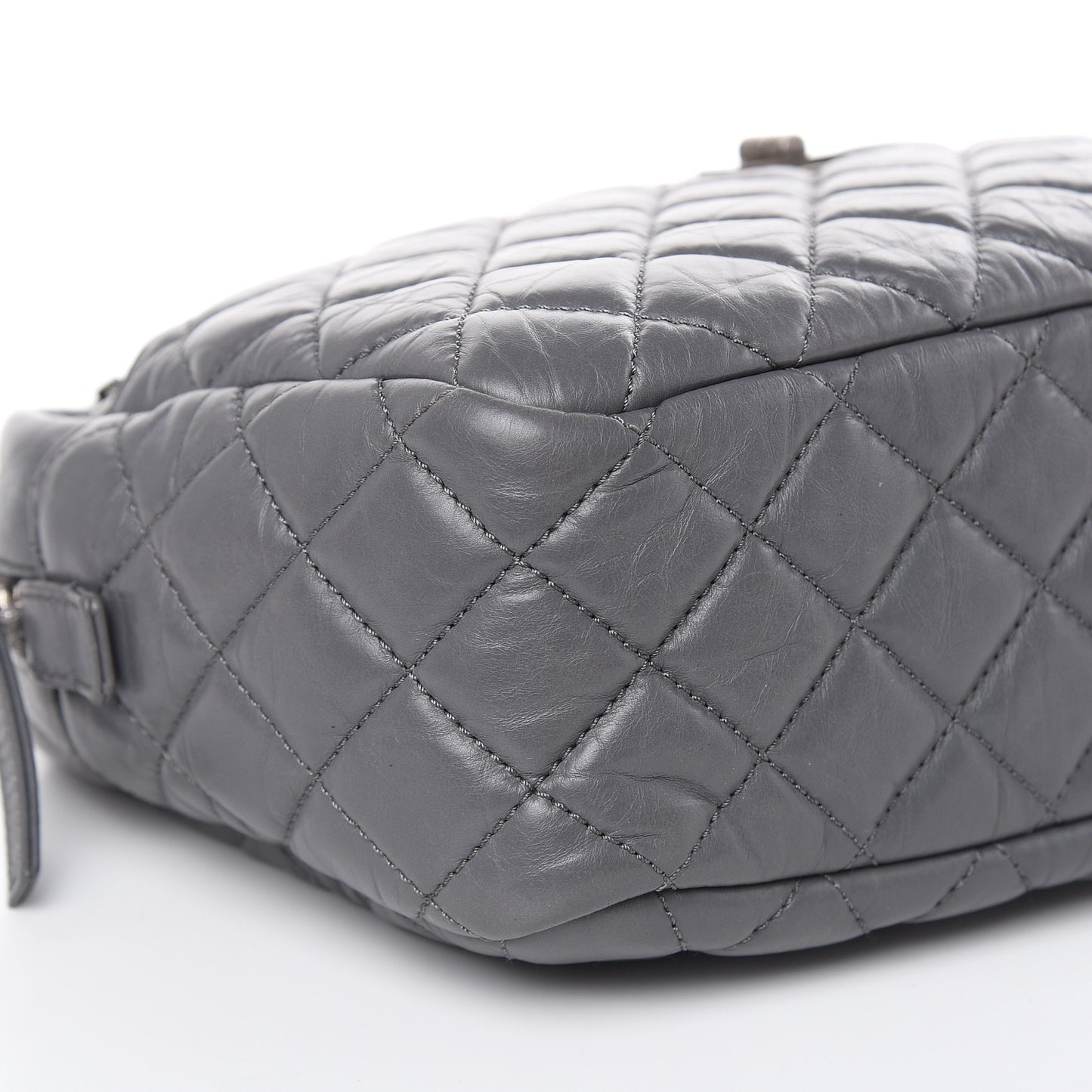 Aged Calfskin Medium Reissue Camera Case Grey