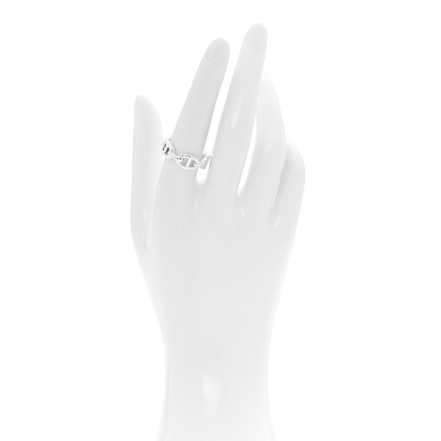Sterling Silver PM Chaine d'Ancre Enchainee Band Ring 55 7.25