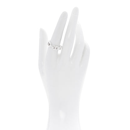 Hermes Sterling Silver PM Chaine d'Ancre Enchainee Band Ring 55 7.25 2 of 6
