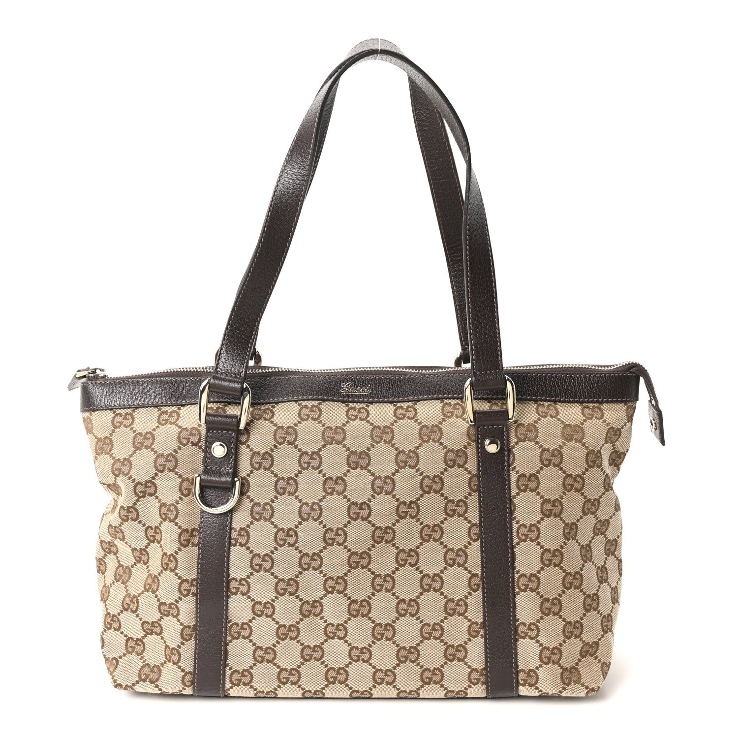 Gucci Monogram Medium Abbey Tote Dark Brown 1 of 10