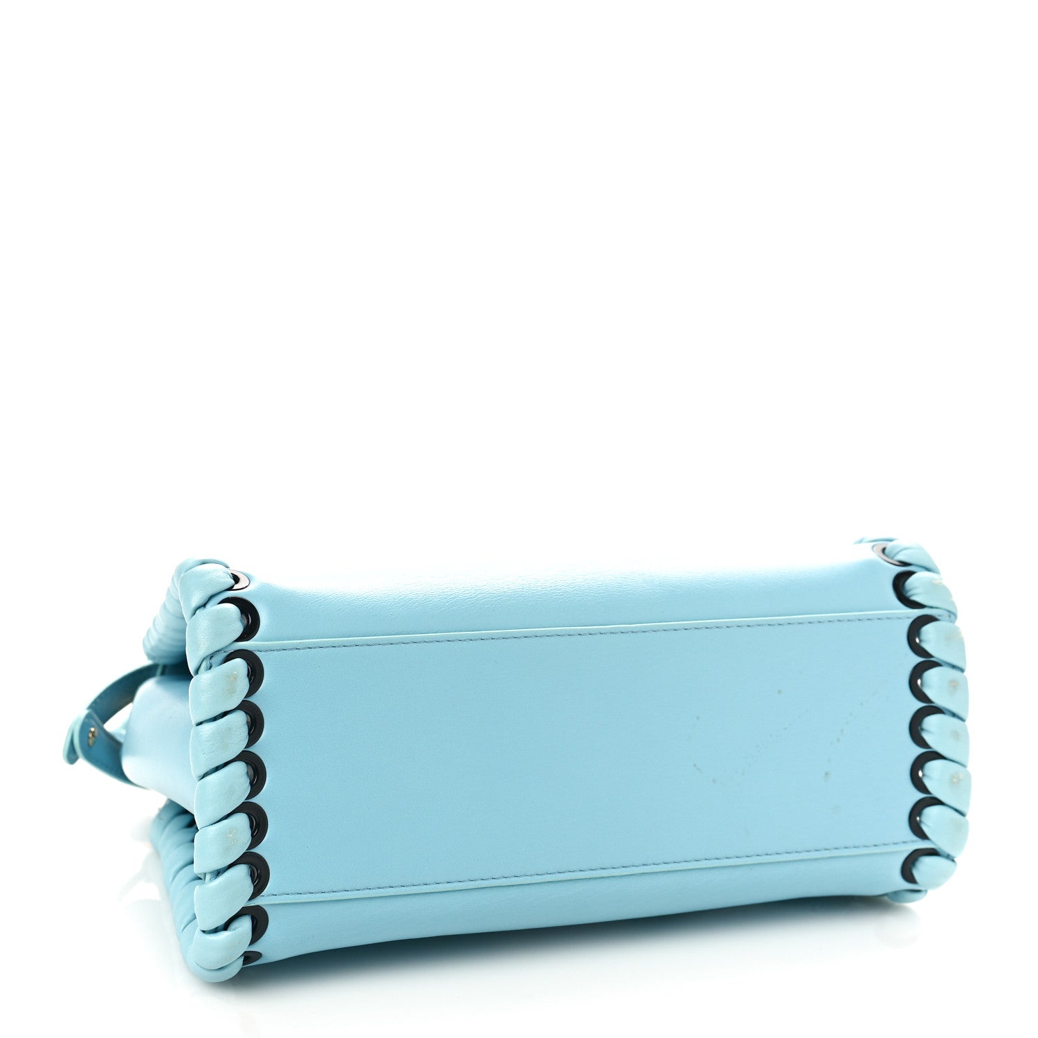 Fendi Nappa Lace Up Mini Peekaboo Iconic Satchel Turchese 4 of 10