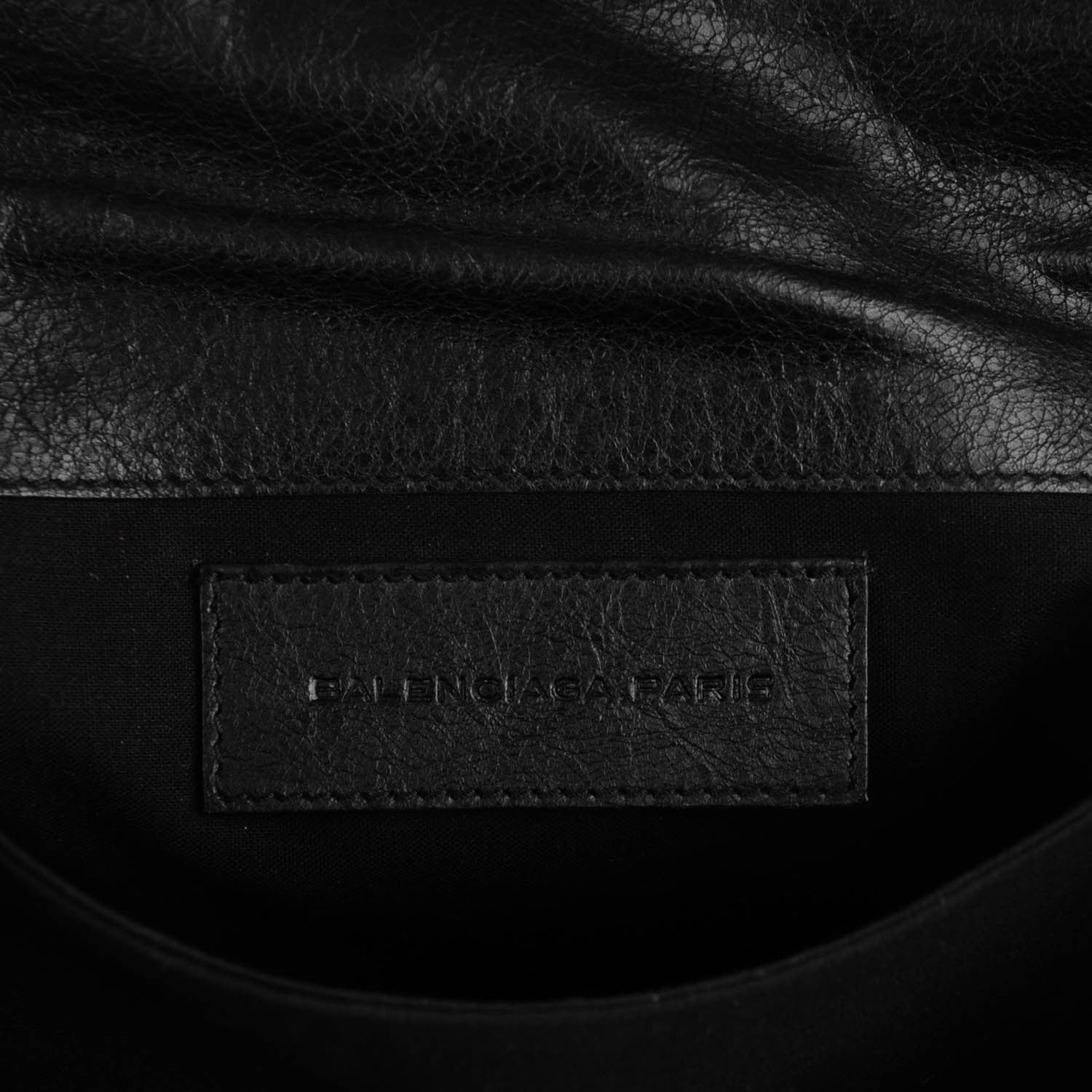 Balenciaga Agneau Classic Hardware Envelope Clutch Black 6 of 7