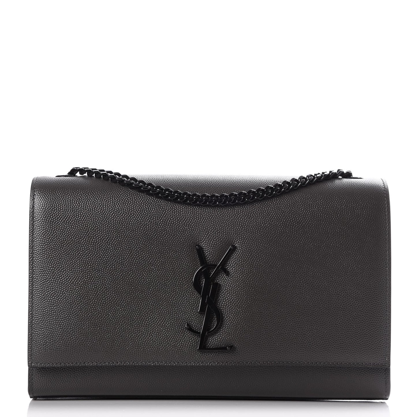 Grain De Poudre Medium Classic Monogram Kate Satchel Coal