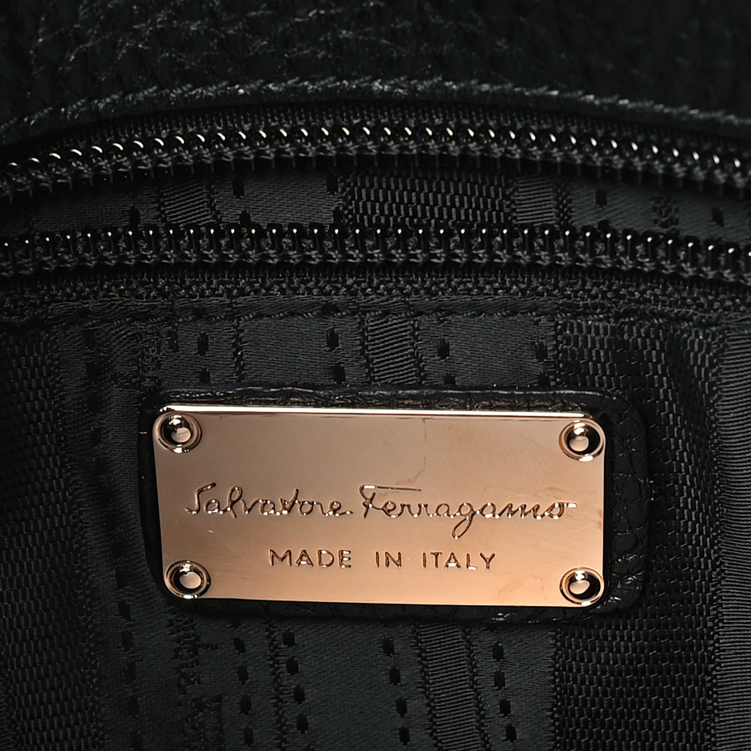 Salvatore Ferragamo Grained Calfskin Gancio Shoulder Bag Black 6 of 8