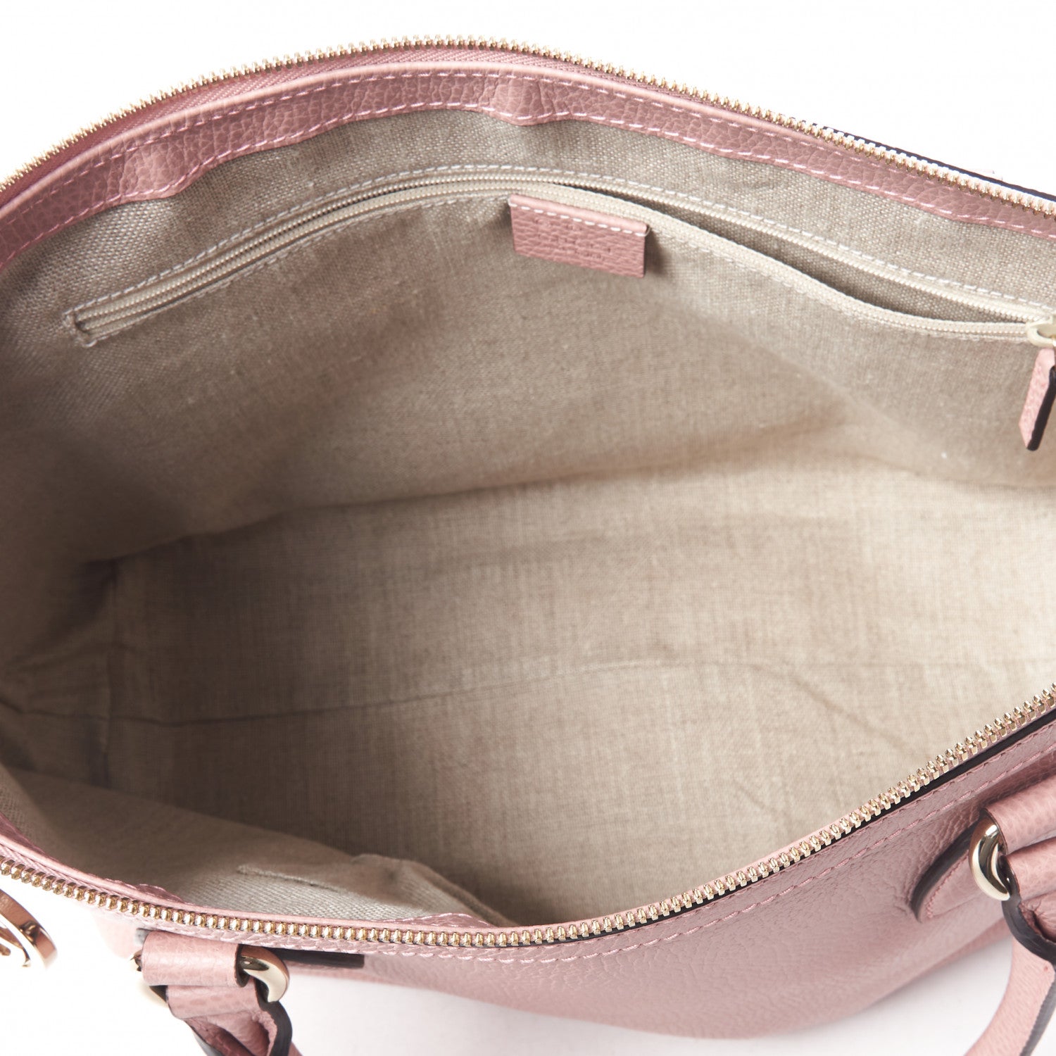 Gucci Dollar Calfskin GG Charm Satchel Soft Pink 7 of 9