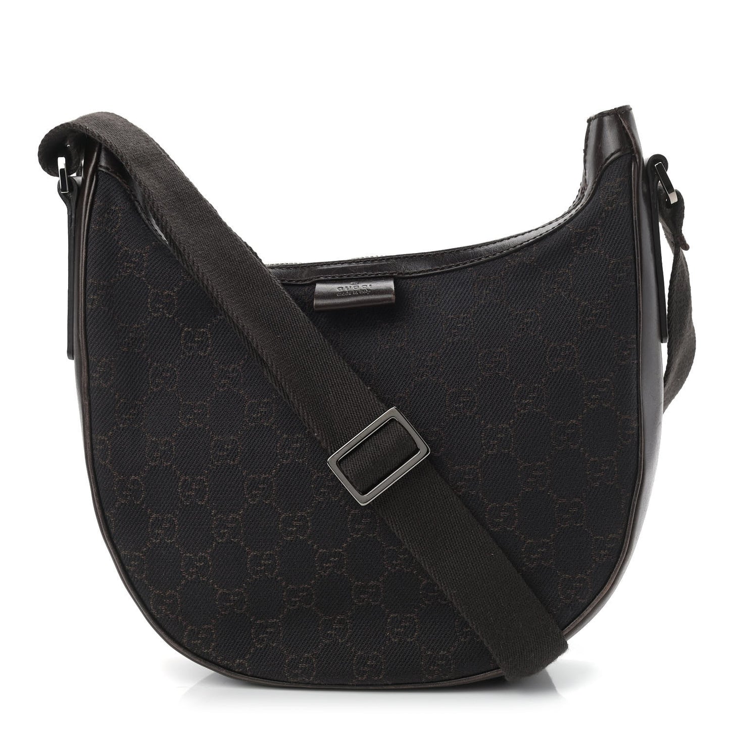 Denim Monogram Shoulder Bag Brown