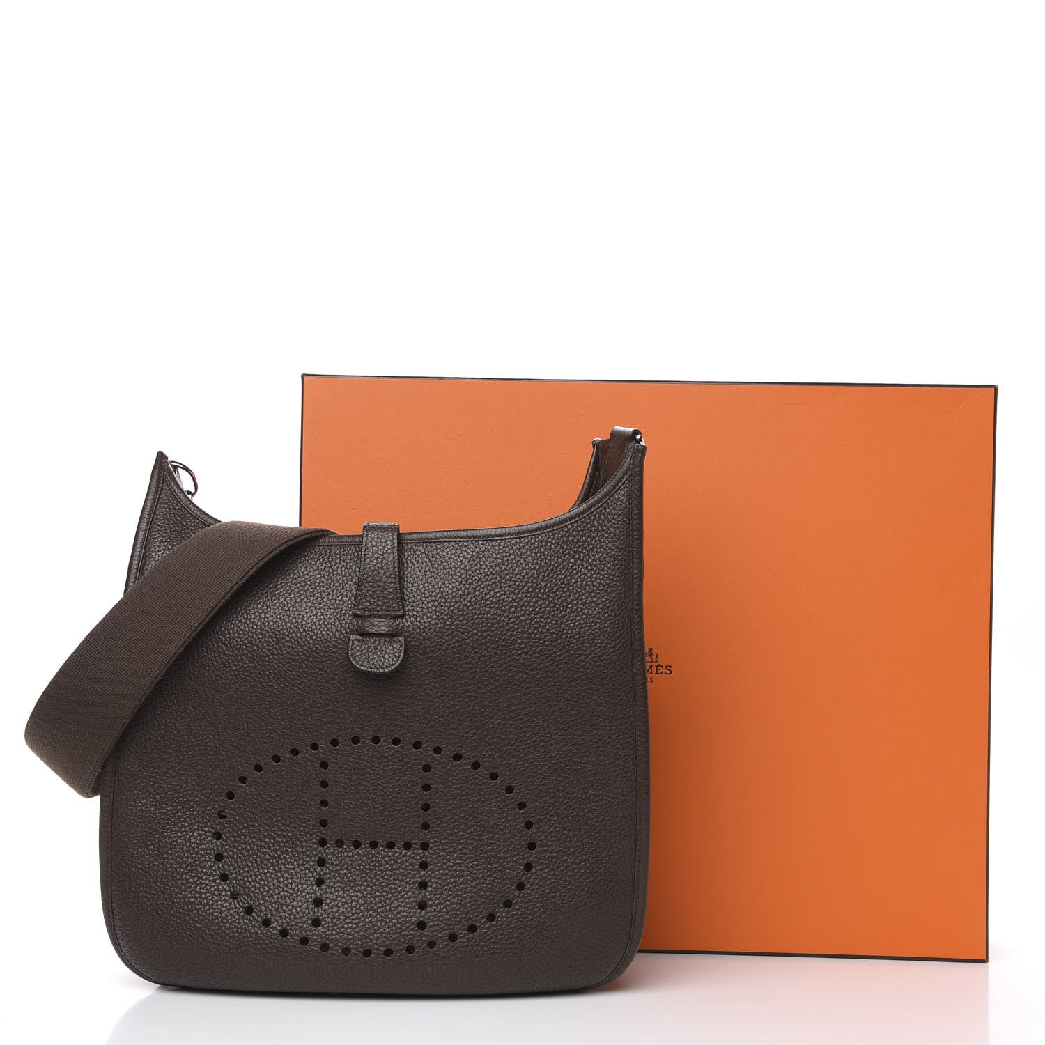 Hermes Taurillon Clemence Evelyne III GM Cacao 11 of 11