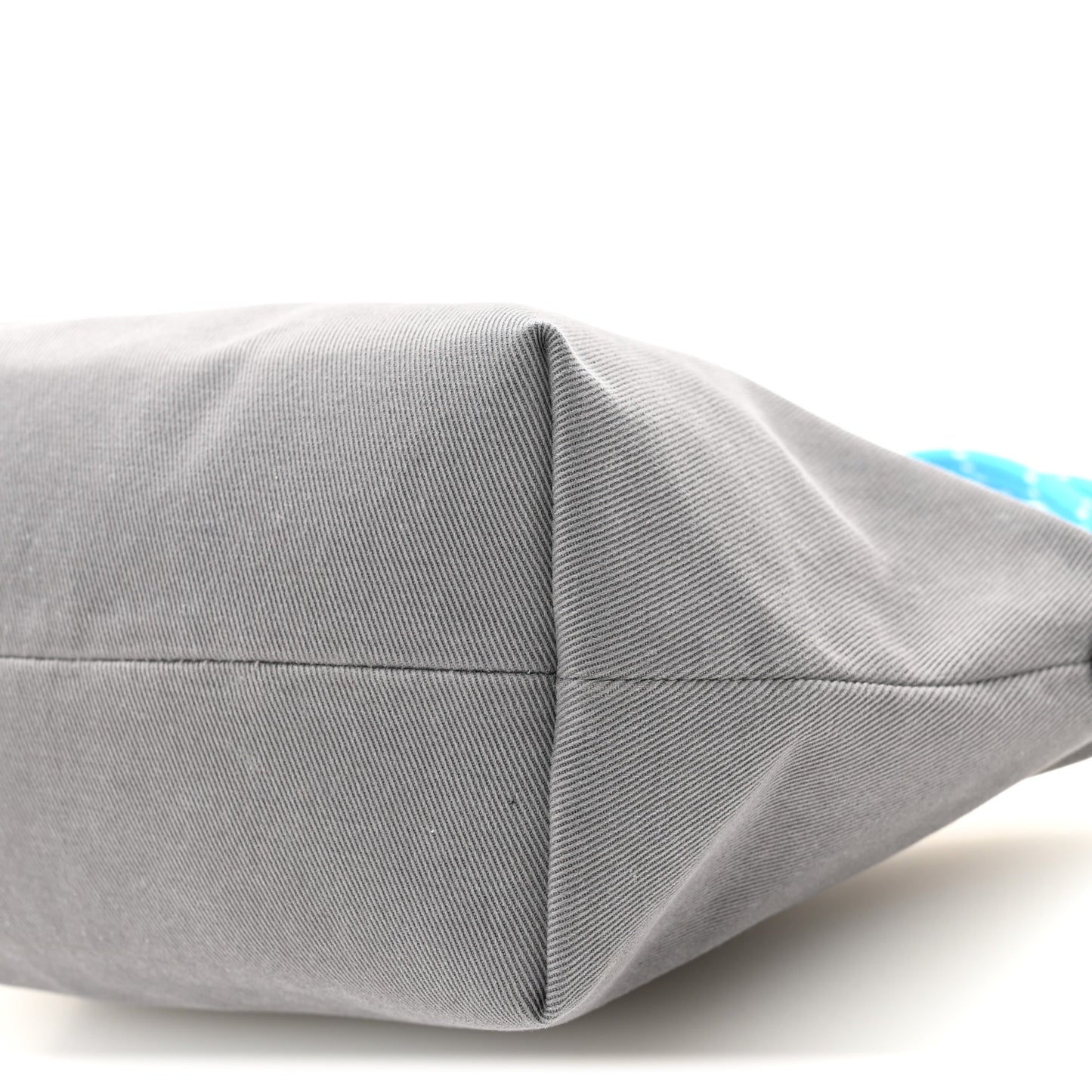 Canvas Gabardine Pouch Alluminio Celeste