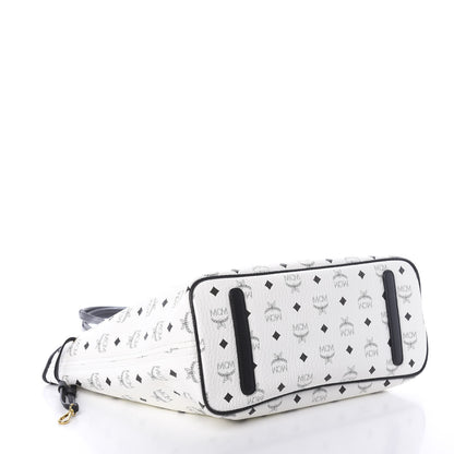 MCM Visetos Medium Project Reversible Shopper Tote White 6 of 14