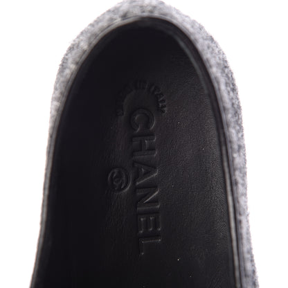 Chanel Fabric Calfskin Low Top Sneakers 39 Dark Grey 6 of 9