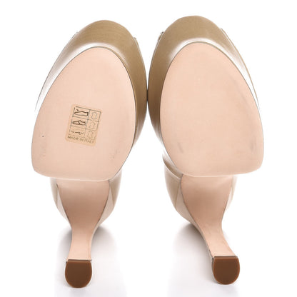 Saint Laurent Calfskin Palais 105 Pumps 37 Beige 7 of 11
