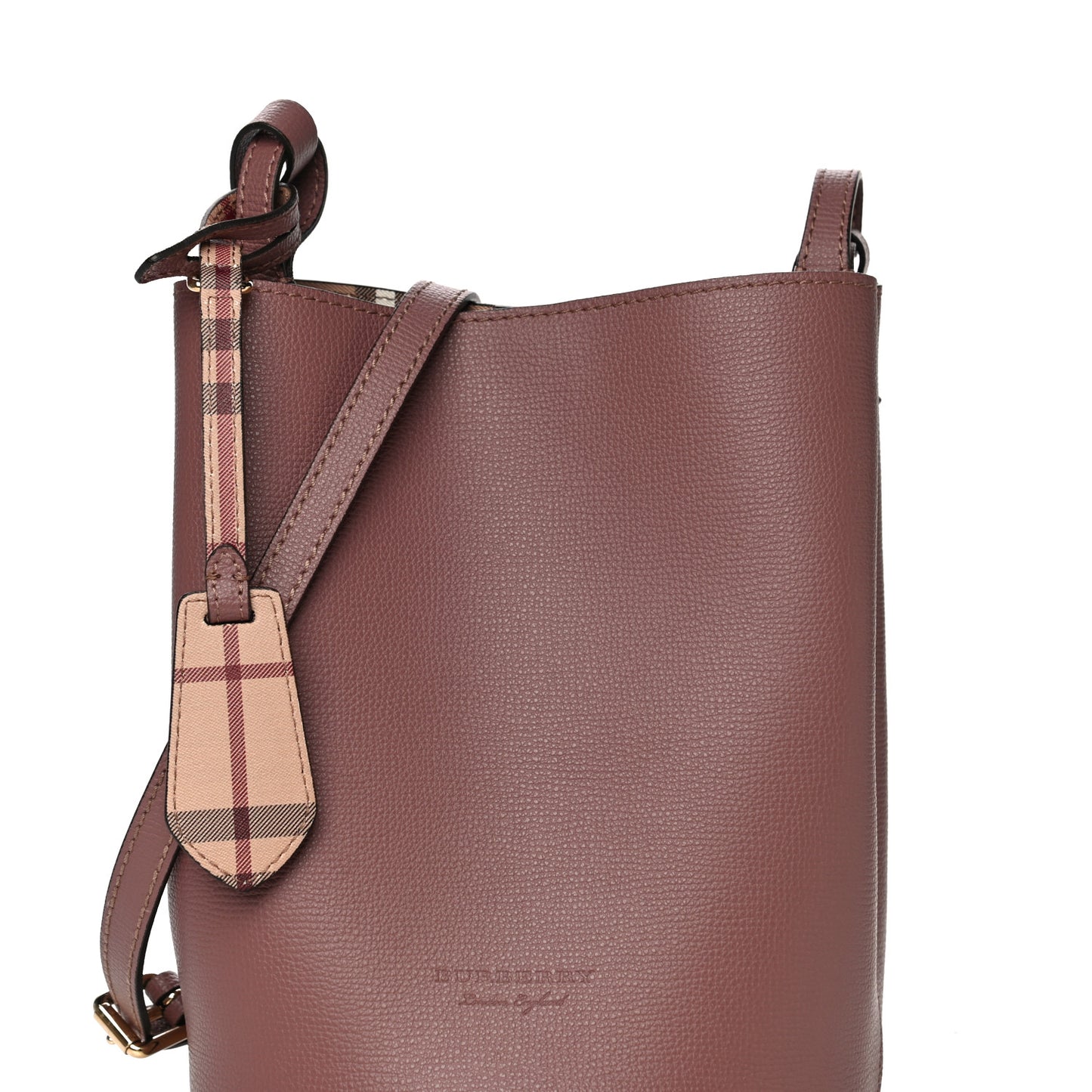 Calfskin Small Lorne Bucket Crossbody Light Elderberry