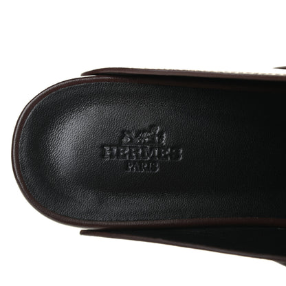 Hermes Calfskin Calya Mules 38 Cafe 5 of 8