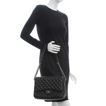 Chanel Caviar Quilted Medium Rock In Rome Single Flap Black 2 of 8