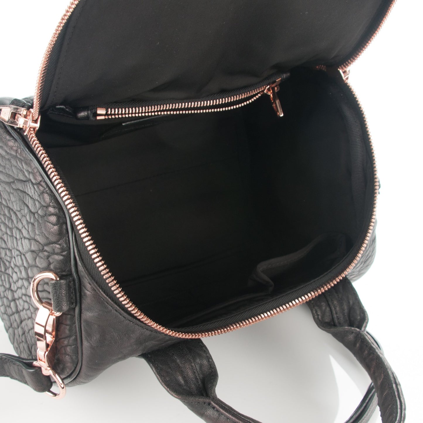 Pebbled Lambskin Rockie Black Rose Gold Hardware