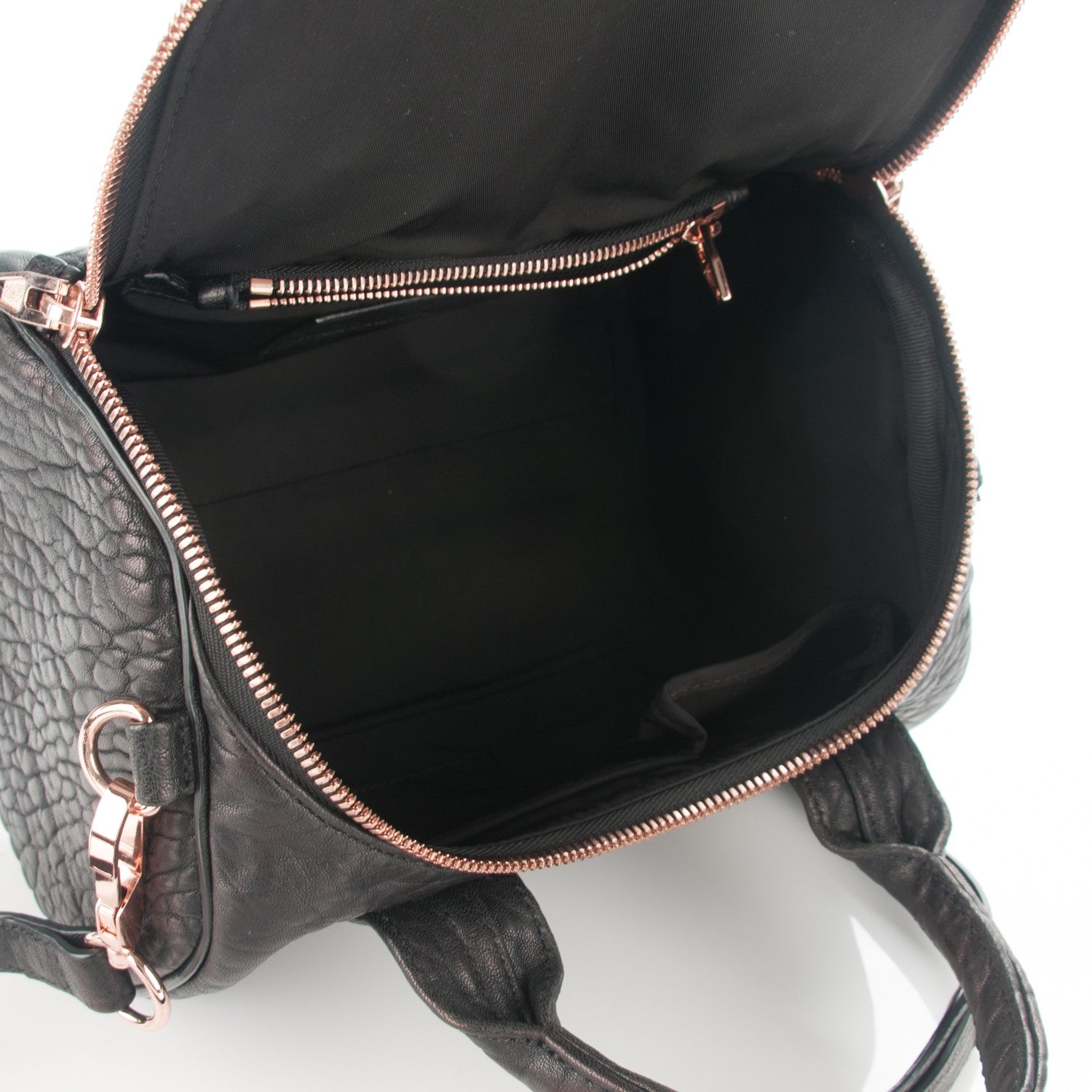 Alexander Wang Pebbled Lambskin Rockie Black Rose Gold Hardware 5 of 8