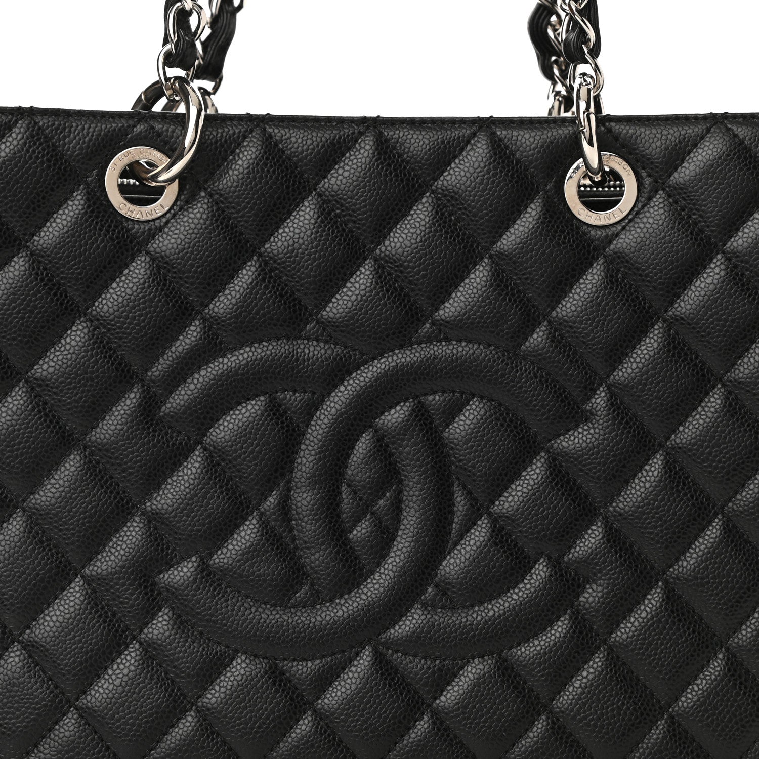 Chanel Caviar Quilted Grand Shopping Tote GST Black 8 of 11
