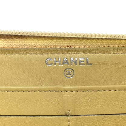 Chanel Patent Large Gusset CC Zip Wallet Yellow 6 of 13