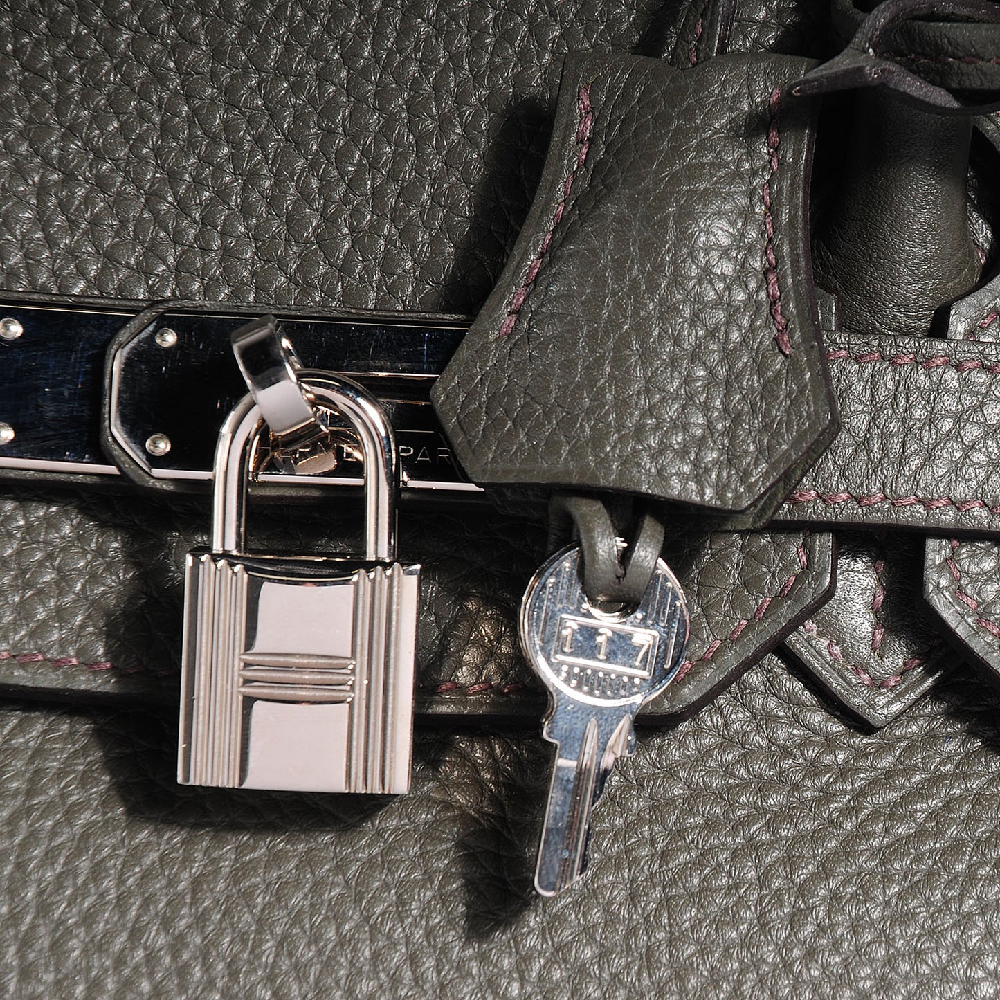 Taurillon Clemence Birkin 35 Vert de Gris