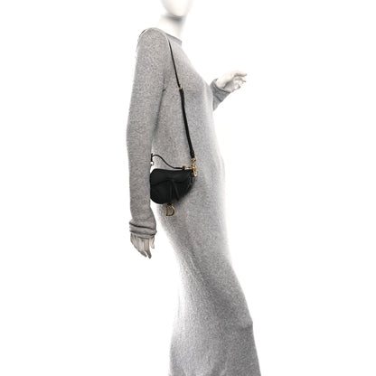 Christian Dior Goatskin Micro Saddle Bag With Strap Black 2 of 10