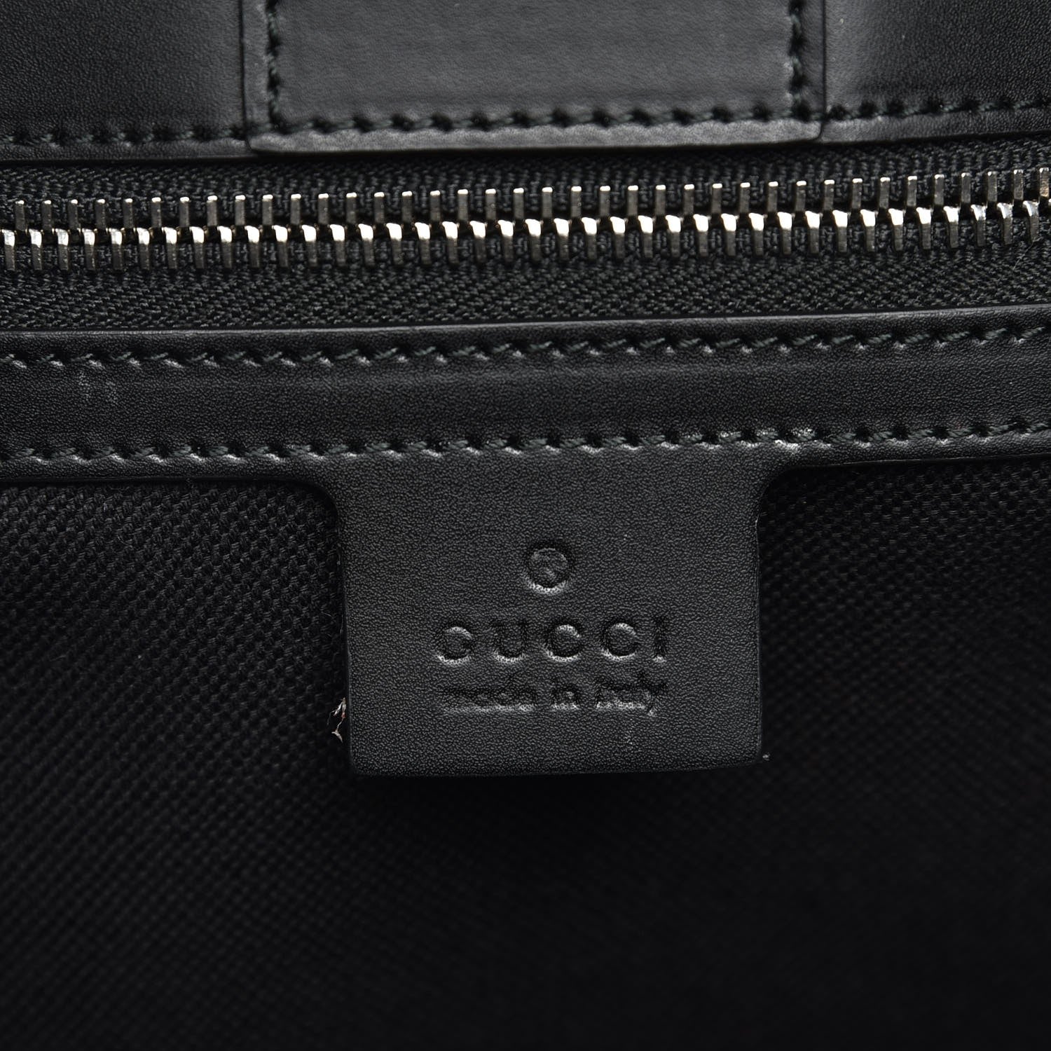 Gucci GG Supreme Monogram Web Angry Cat Embroidered Vertical Tote Black Grey 7 of 8