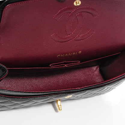 Chanel Lambskin Quilted Medium Double Flap Black 5 of 9