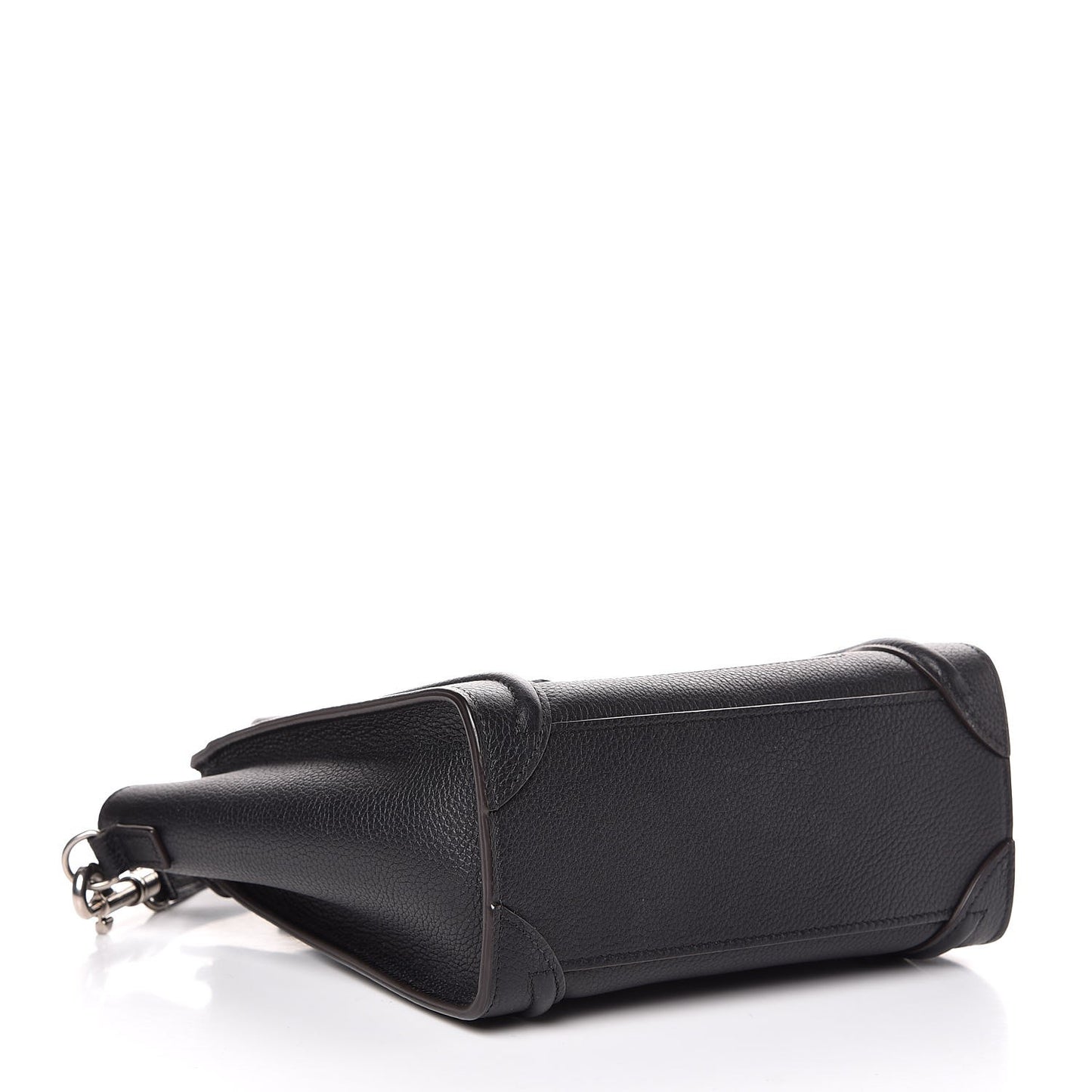 Drummed Calfskin Nano Luggage Black