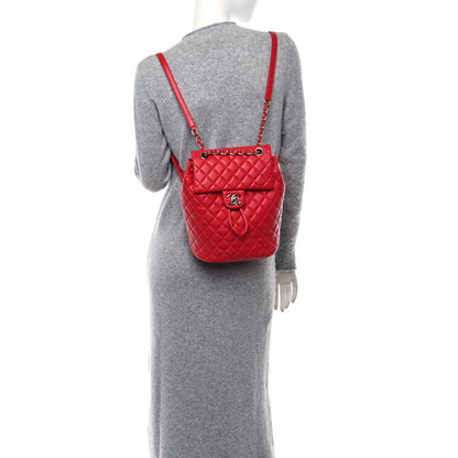 Chanel Lambskin Quilted Small Urban Spirit Backpack Red 2 of 12