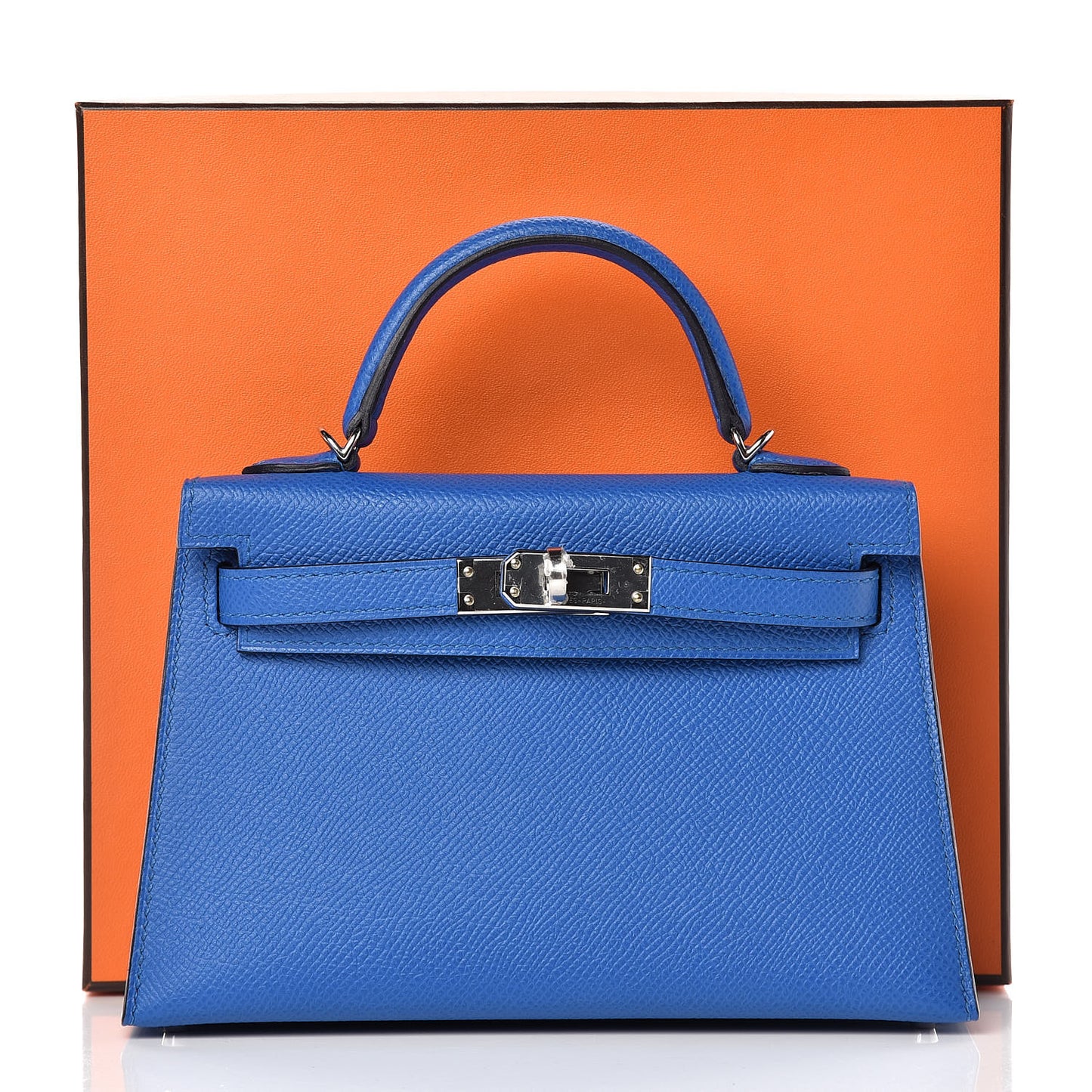 Epsom Mini Kelly Sellier 20 Bleu Zellige