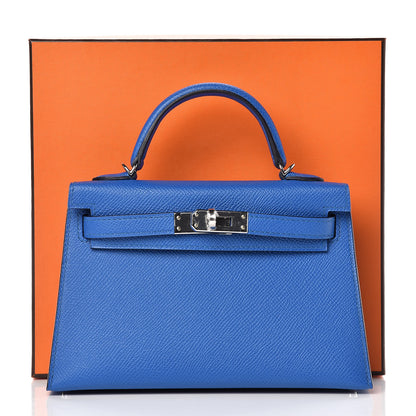 Hermes Epsom Mini Kelly Sellier 20 Bleu Zellige 11 of 11