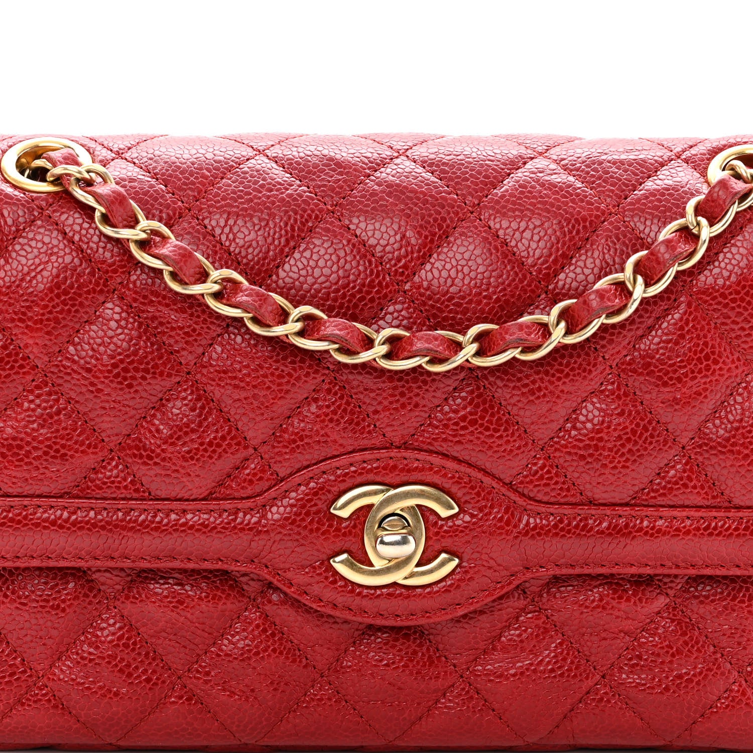 Chanel Crumpled Grained Calfskin Small Flap Red 8 of 12