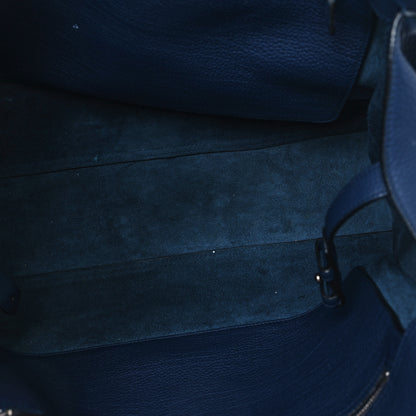 Gucci Soft Calfskin Medium Jackie Top Handle Bag Classic Blue Marine 5 of 13