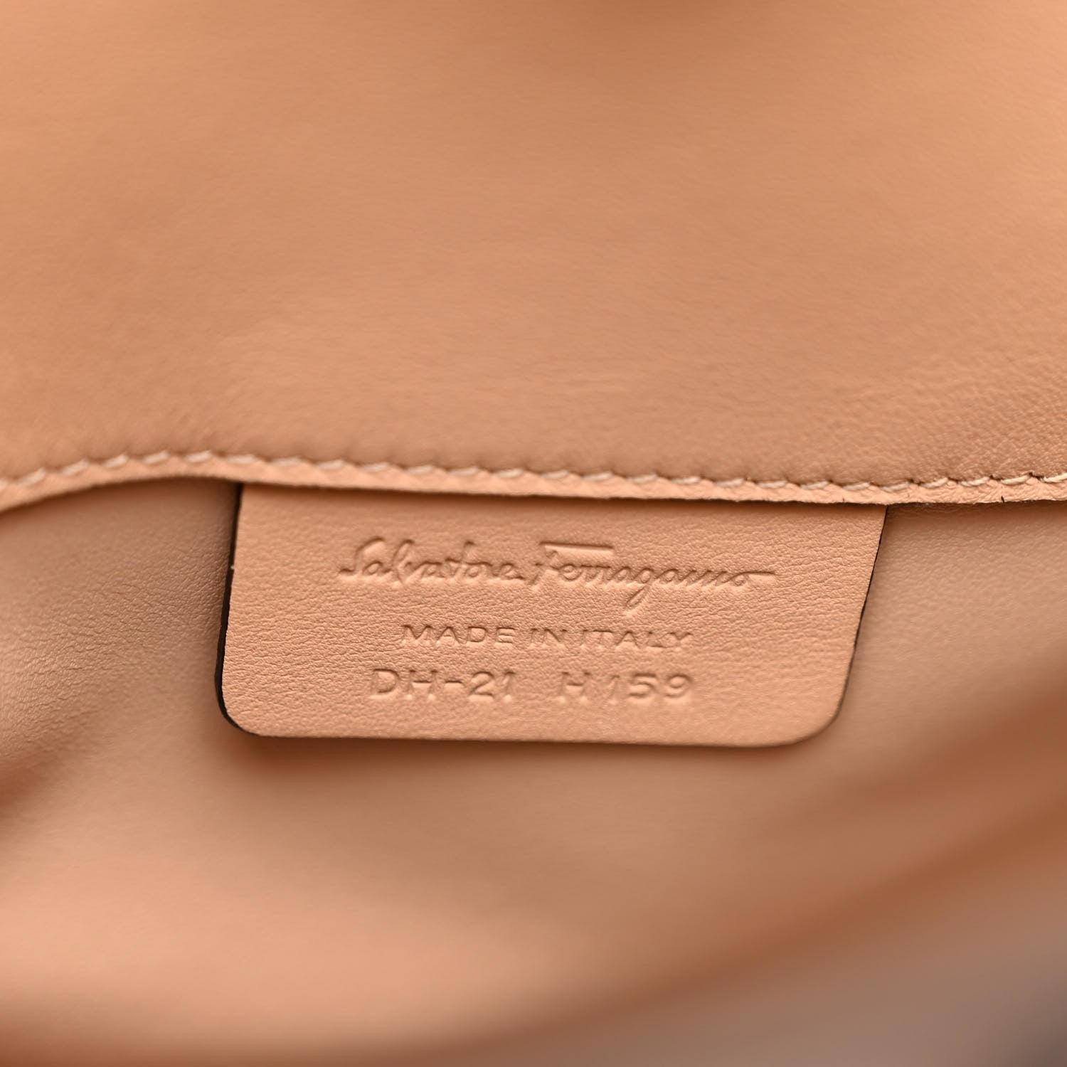 Salvatore Ferragamo Calfskin Medium Studio Bag Almond 6 of 10