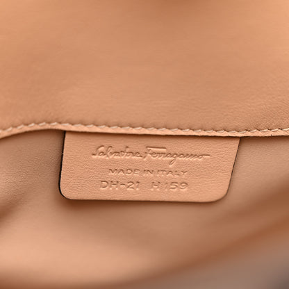 Salvatore Ferragamo Calfskin Medium Studio Bag Almond 6 of 10