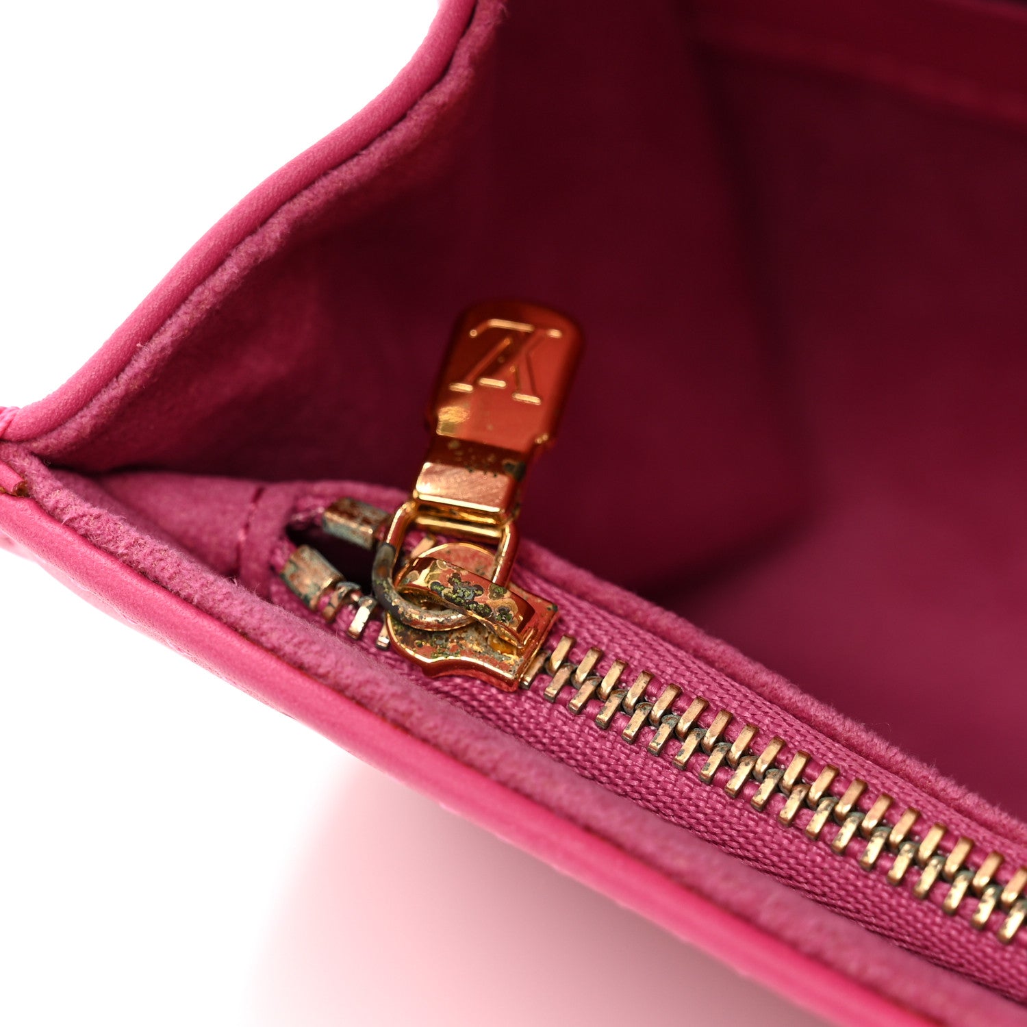 Louis Vuitton Calfskin Embossed Courtney Pochette Clutch Fuchsia 7 of 7
