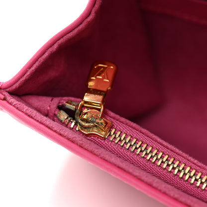 Louis Vuitton Calfskin Embossed Courtney Pochette Clutch Fuchsia 7 of 7
