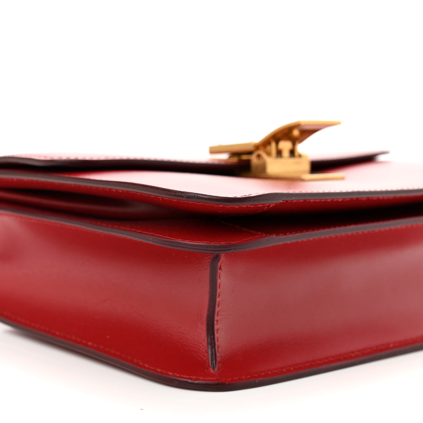 Box Calfskin Teen Classic Box Flap Bag Red
