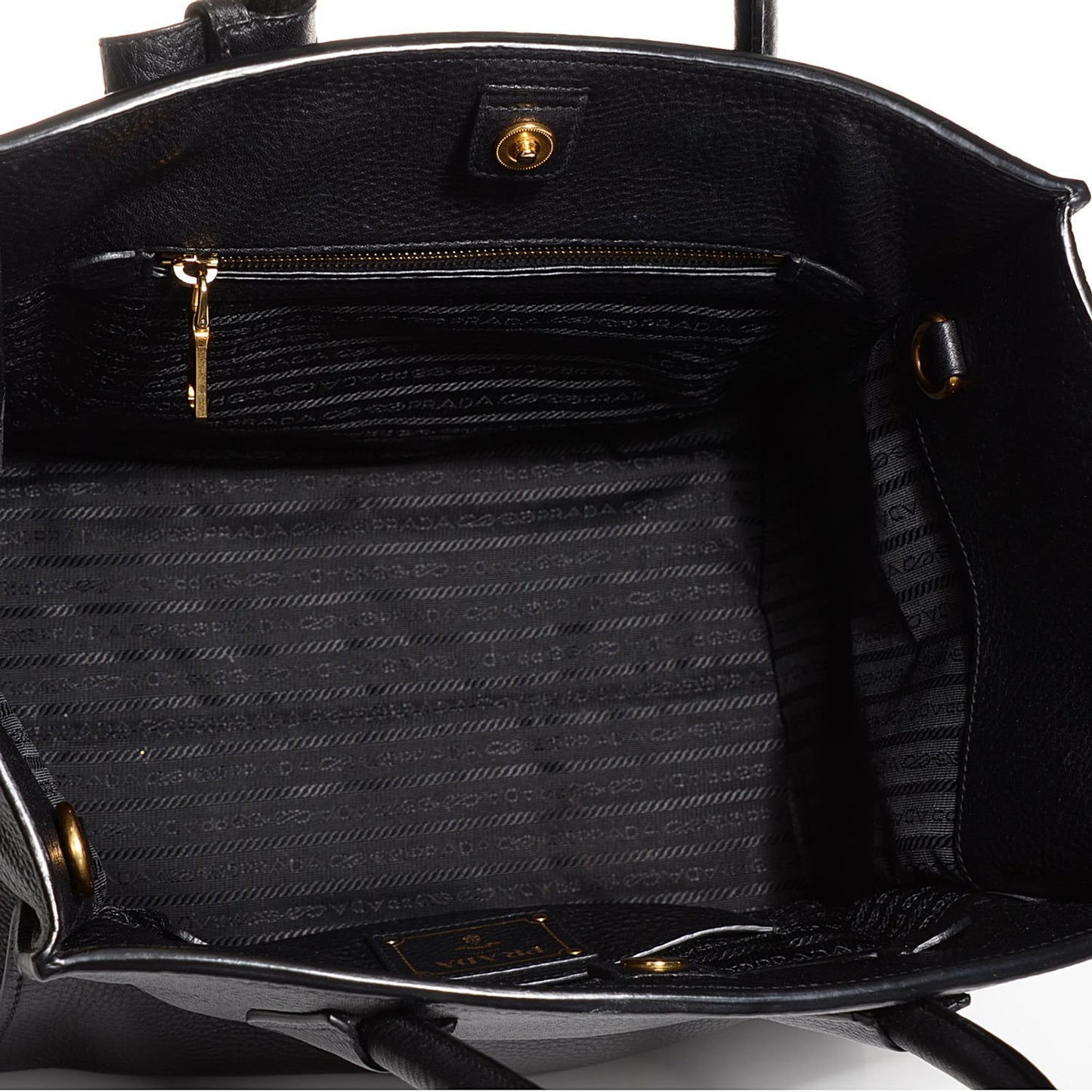 Vitello Daino Shopping Tote Nero Black