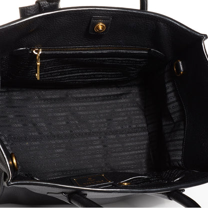 Prada Vitello Daino Shopping Tote Nero Black 5 of 10