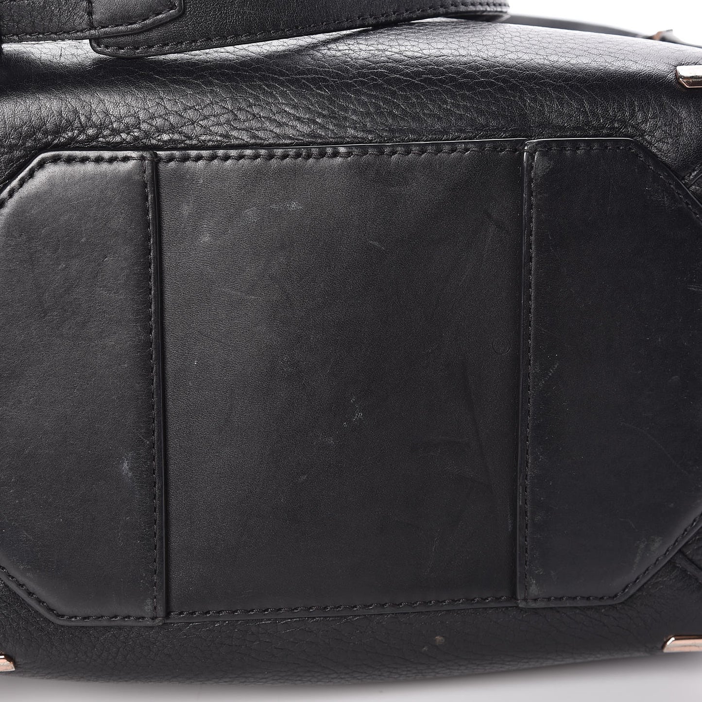 Pebbled Calfskin Prisma Skeletal Backpack Black Rose Gold Hardware