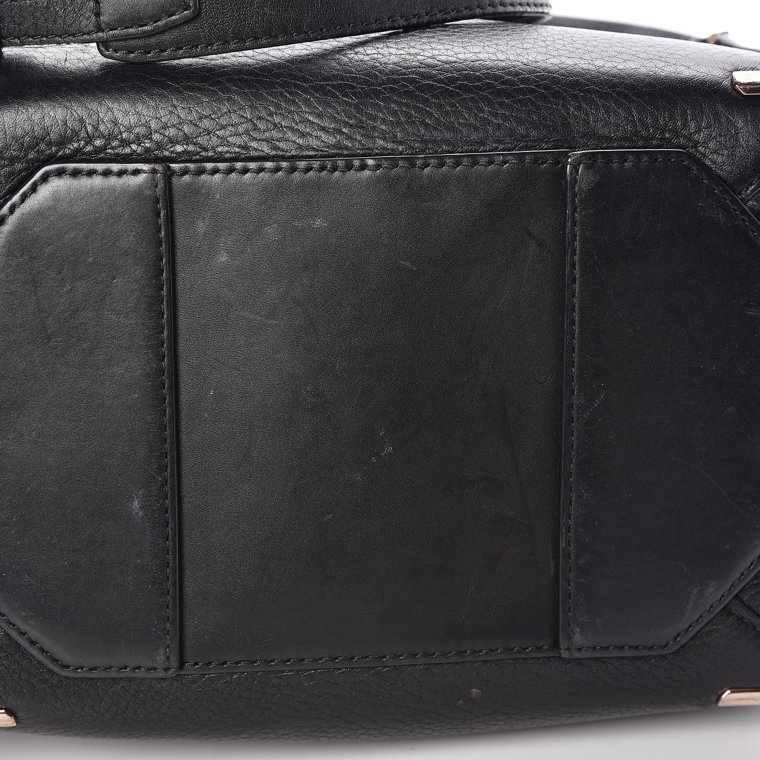 Alexander Wang Pebbled Calfskin Prisma Skeletal Backpack Black Rose Gold Hardware 13 of 13