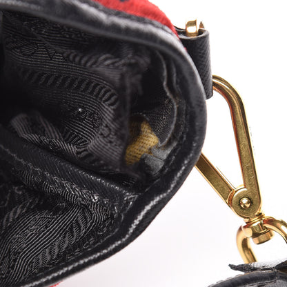 Prada Velvet Saffiano Tote Red 14 of 16