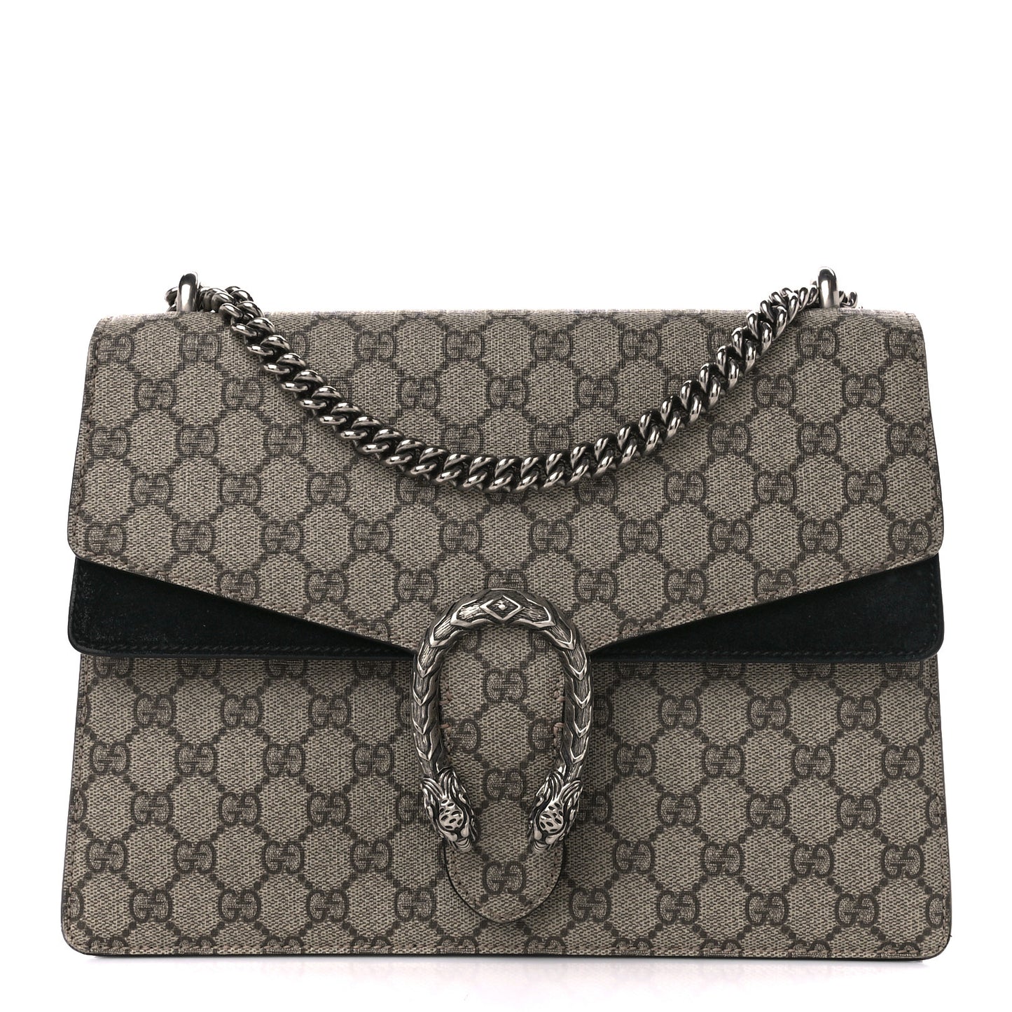 GG Supreme Monogram Medium Dionysus Shoulder Bag Black