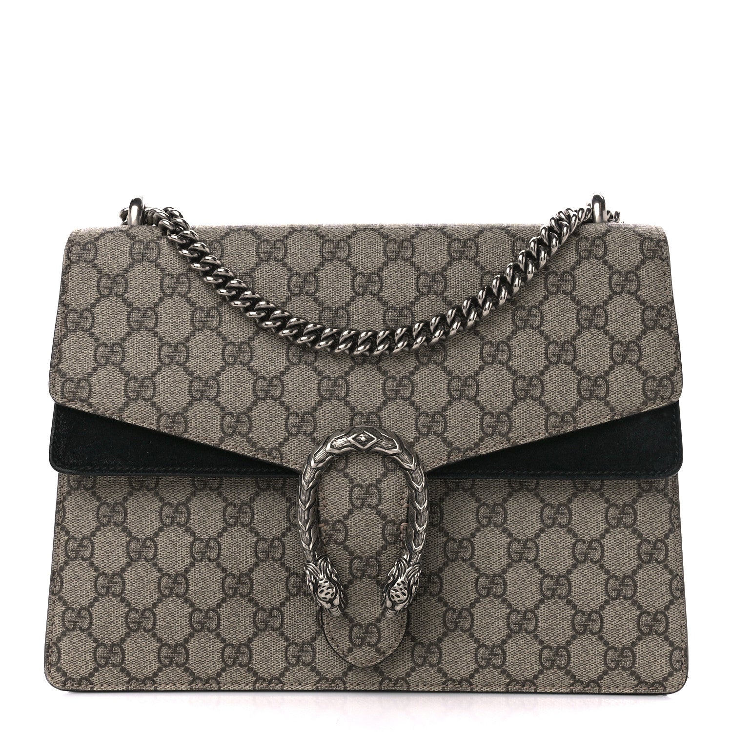 Gucci GG Supreme Monogram Medium Dionysus Shoulder Bag Black 1 of 12