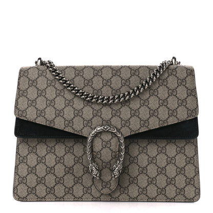Gucci GG Supreme Monogram Medium Dionysus Shoulder Bag Black 1 of 12