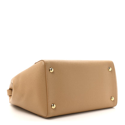 Salvatore Ferragamo Hammered Calfskin Carrie O Shoulder Bag Camel 4 of 11