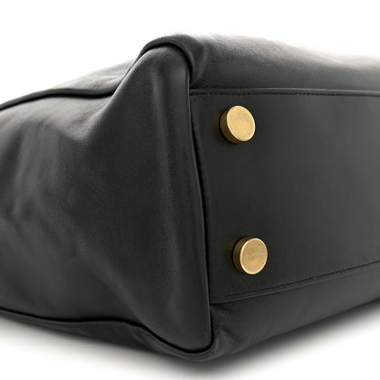 Saint Laurent Calfskin Suede North South Reversible Shopping Tote Black 11 of 16