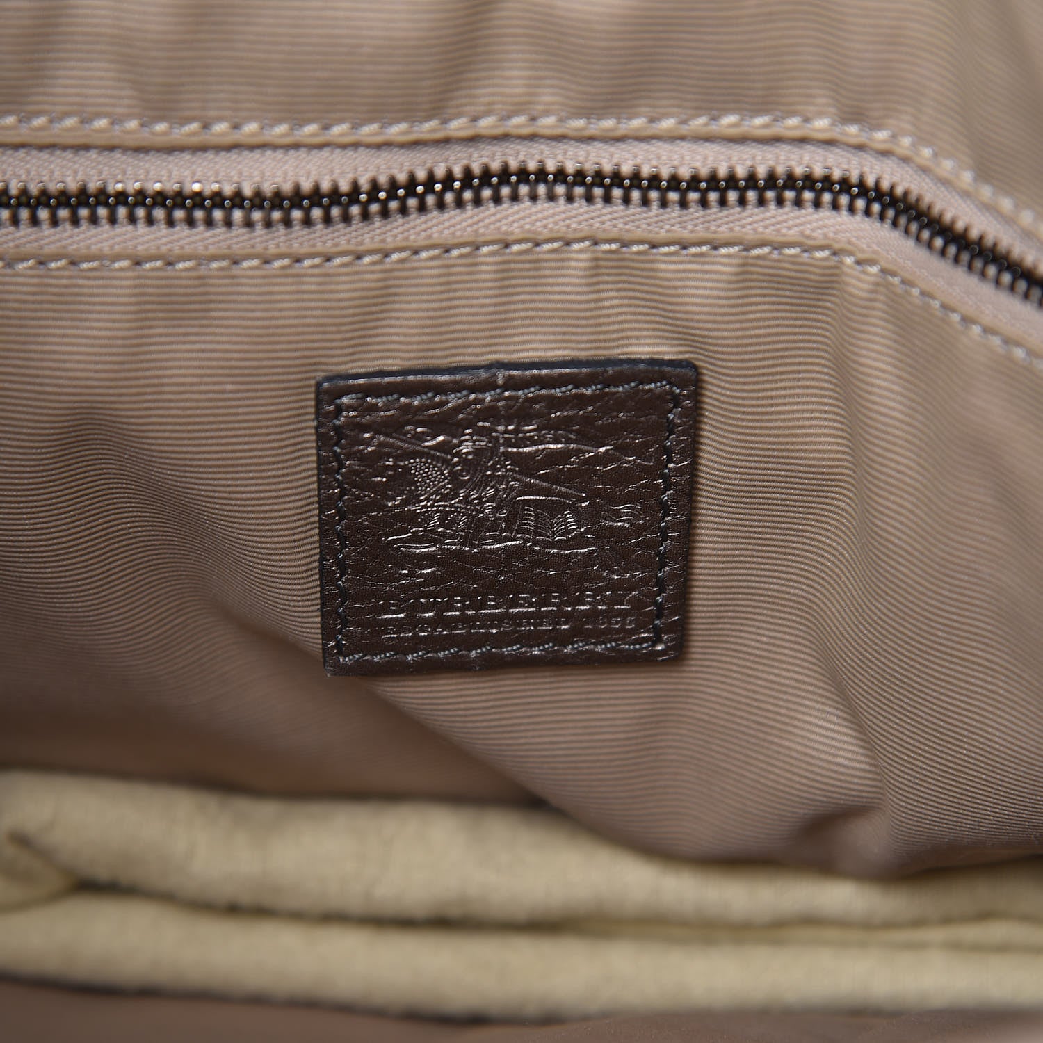 Burberry Metallic Calfskin Nova Check Patchwork Shopper Tote Pewter 6 of 15