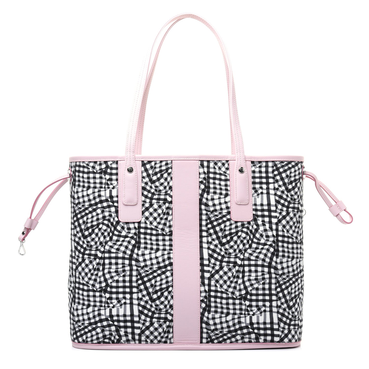 MCM Visetos Medium Liz Reversible Shopper Tote White Powder Pink 4 of 16